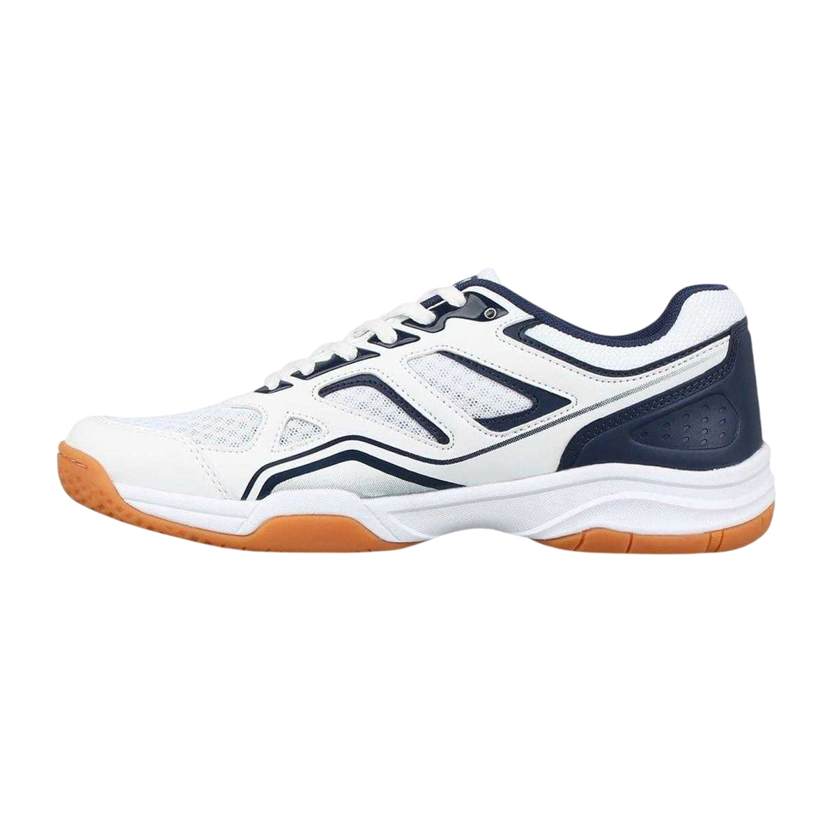 White-Black - Side - Slazenger Mens Mesh Indoor Court Trainers