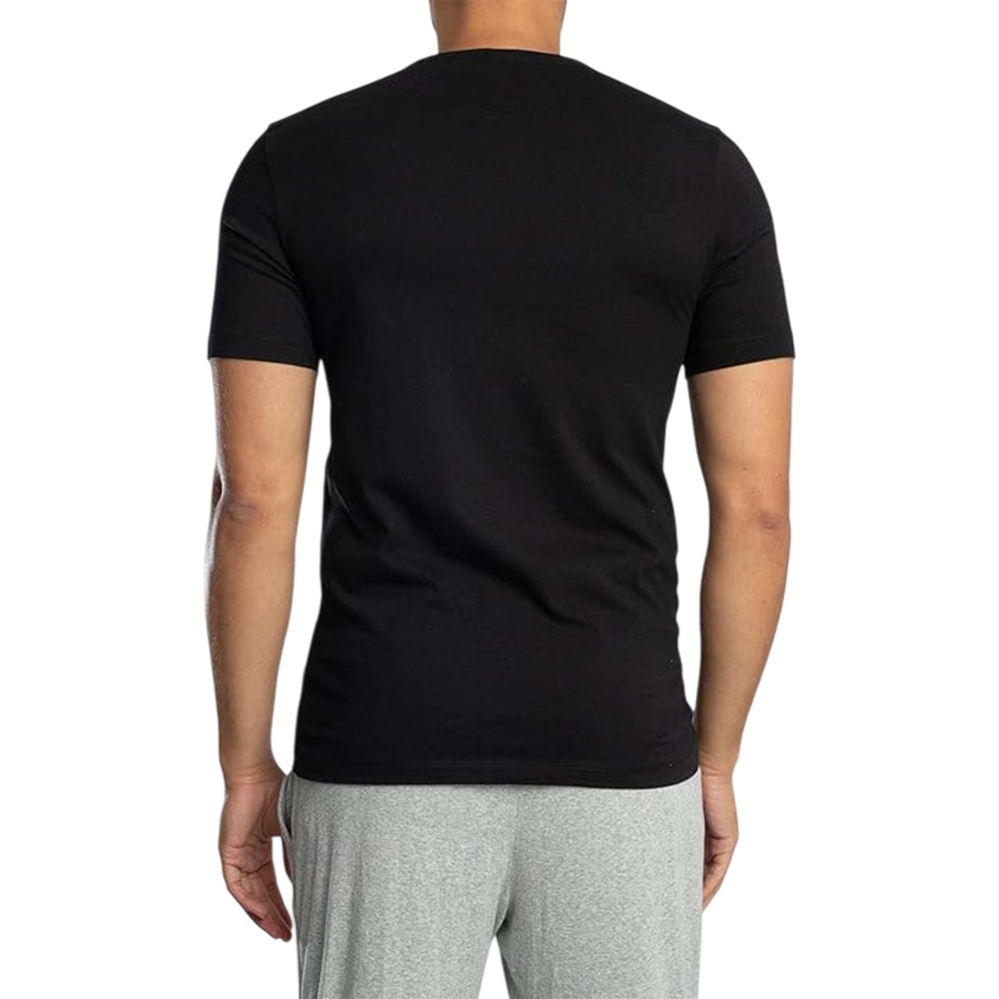 Black-Grey-White - Back - Hugo Mens Triplet Logo T-Shirt (Pack of 3)