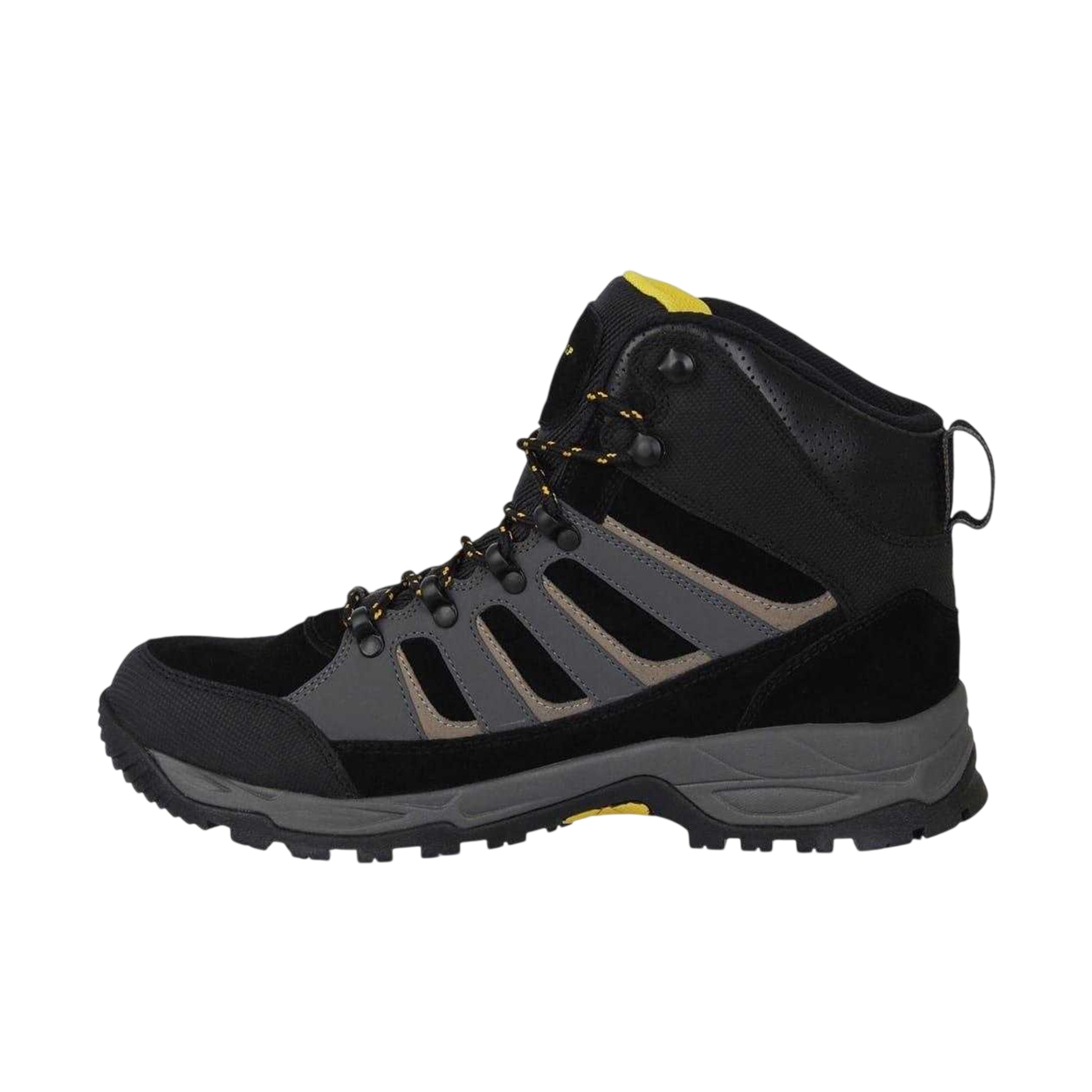 Black-Charcoal - Side - Dunlop Mens Michigan Steel Toe Cap Safety Boots