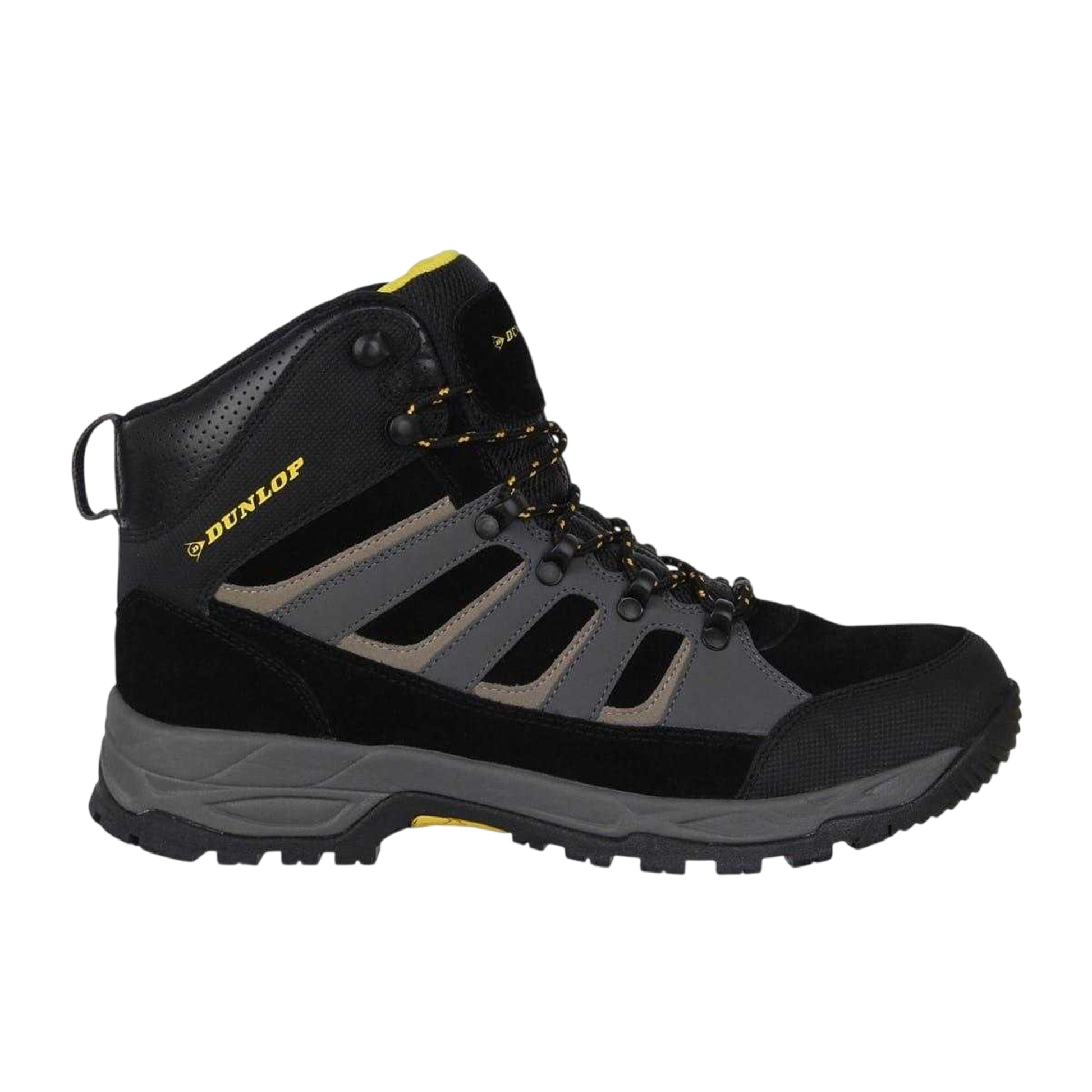 Black-Charcoal - Front - Dunlop Mens Michigan Steel Toe Cap Safety Boots