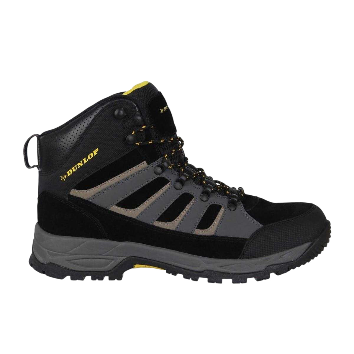 Black-Charcoal - Front - Dunlop Mens Michigan Steel Toe Cap Safety Boots