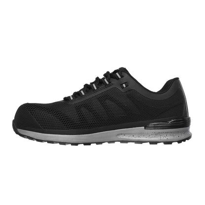 Black - Back - Skechers Mens Lyndale Mesh Steel Toe Cap Safety Boots