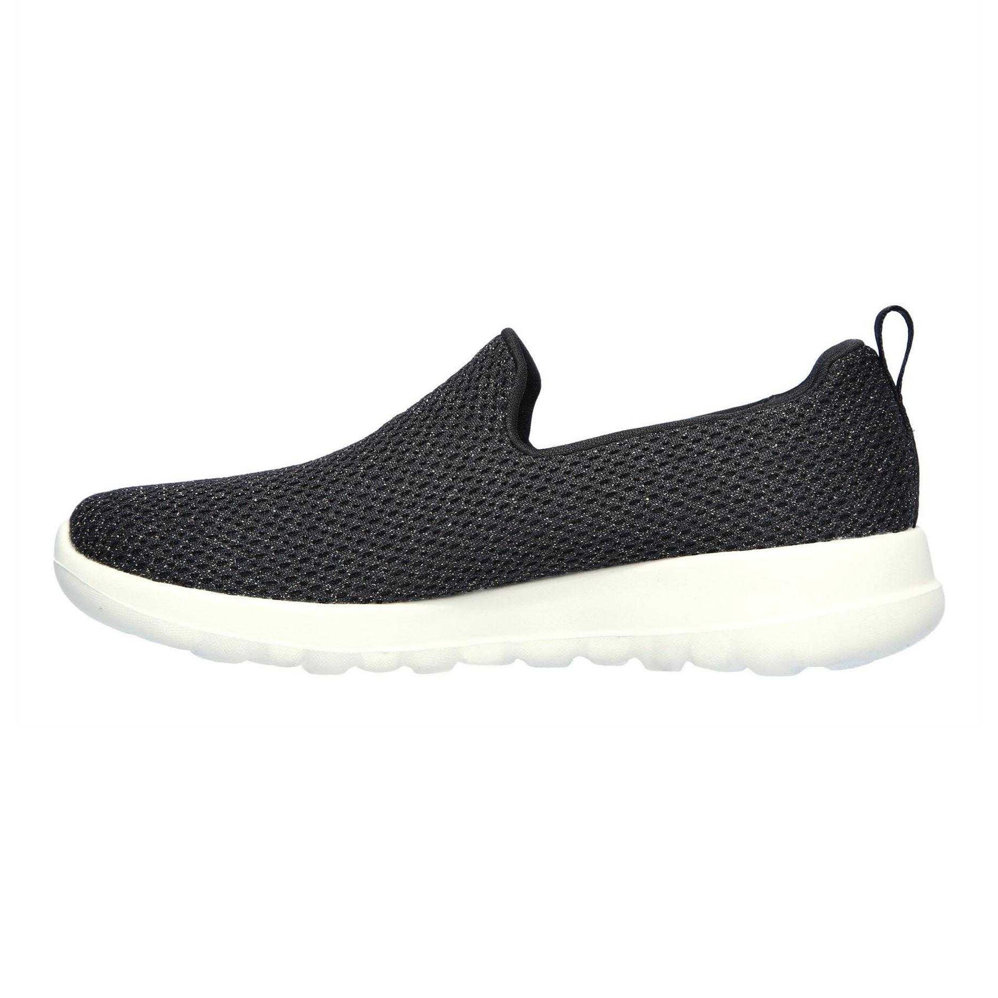Black-Gold - Back - Skechers Womens-Ladies Go Walk Joy Sparkle Trainers