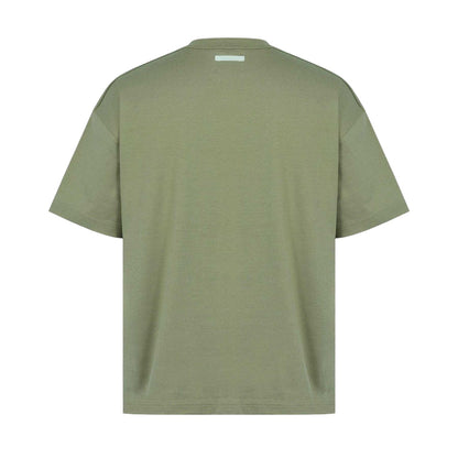 Khaki Green - Back - Jack Wills Mens Heavyweight Chest Pocket Oversized T-Shirt