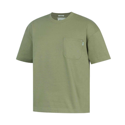 Khaki Green - Side - Jack Wills Mens Heavyweight Chest Pocket Oversized T-Shirt