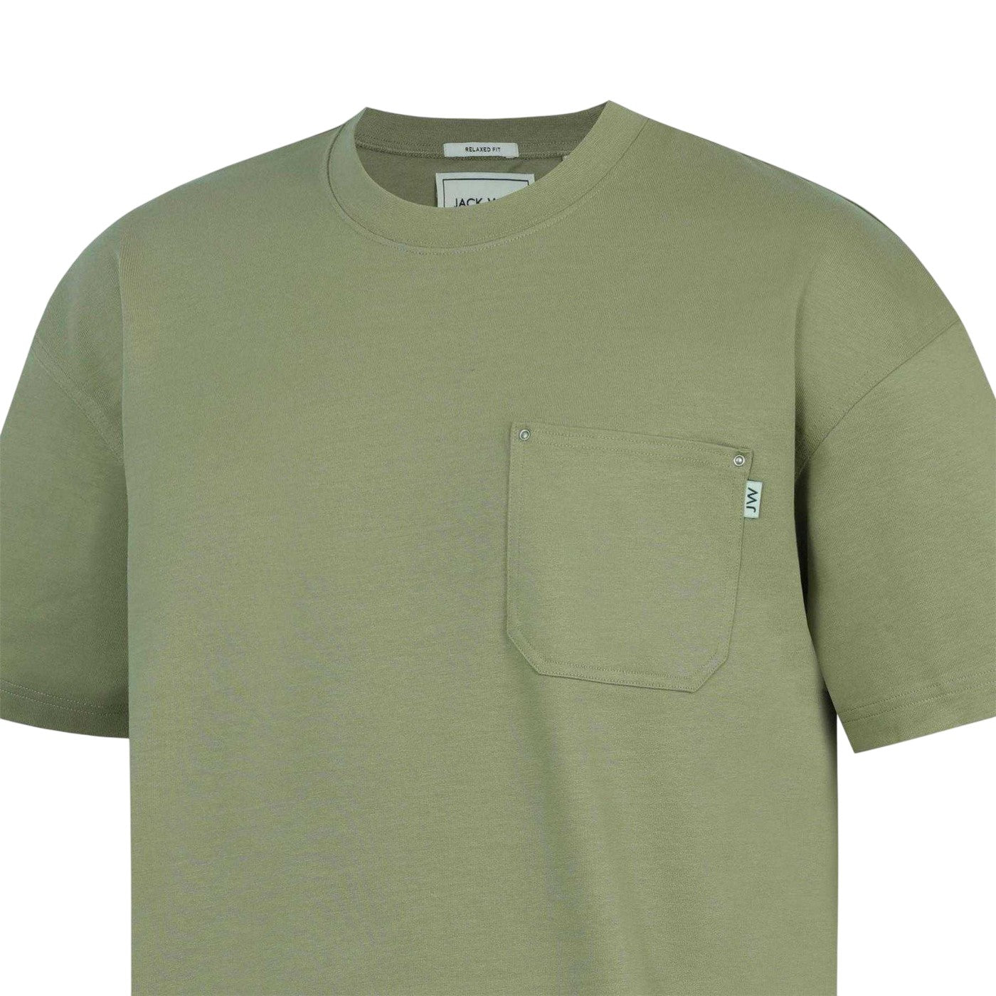 Black - Front - Jack Wills Mens Heavyweight Chest Pocket Oversized T-Shirt