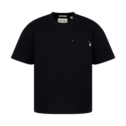 Black - Back - Jack Wills Mens Heavyweight Chest Pocket Oversized T-Shirt