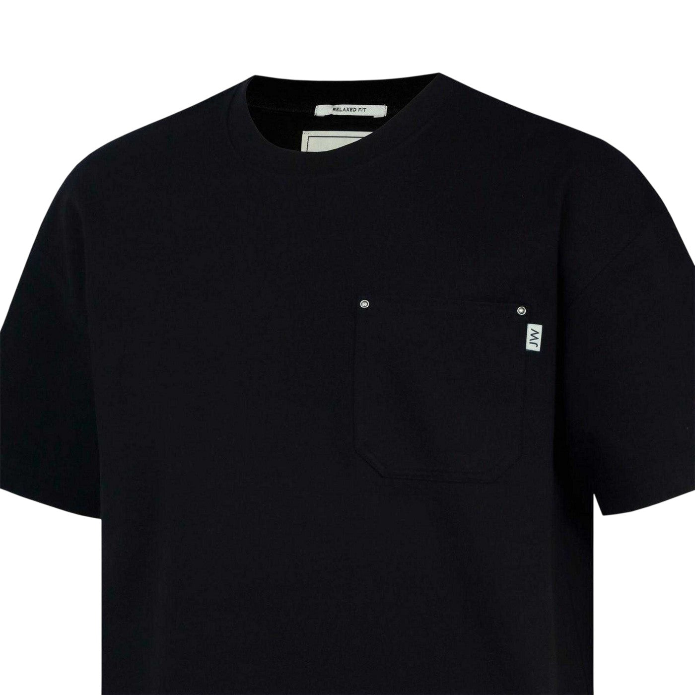 Black - Close up - Jack Wills Mens Heavyweight Chest Pocket Oversized T-Shirt