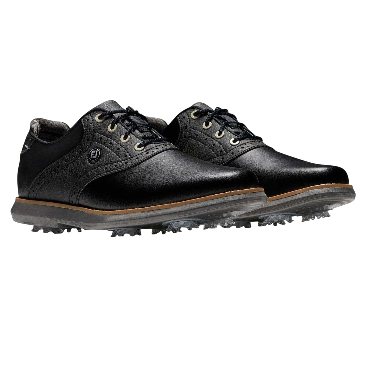 Black - Lifestyle - FootJoy Womens-Ladies Leather Waterproof Golf Shoes