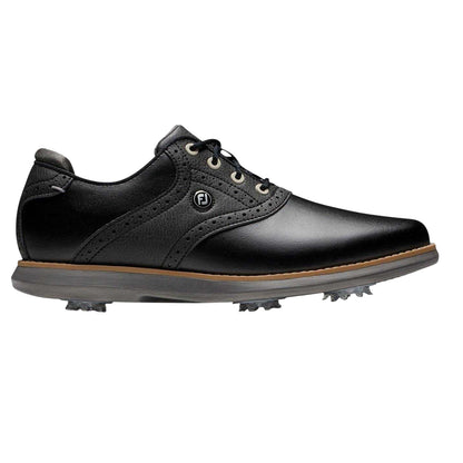 Black - Front - FootJoy Womens-Ladies Leather Waterproof Golf Shoes