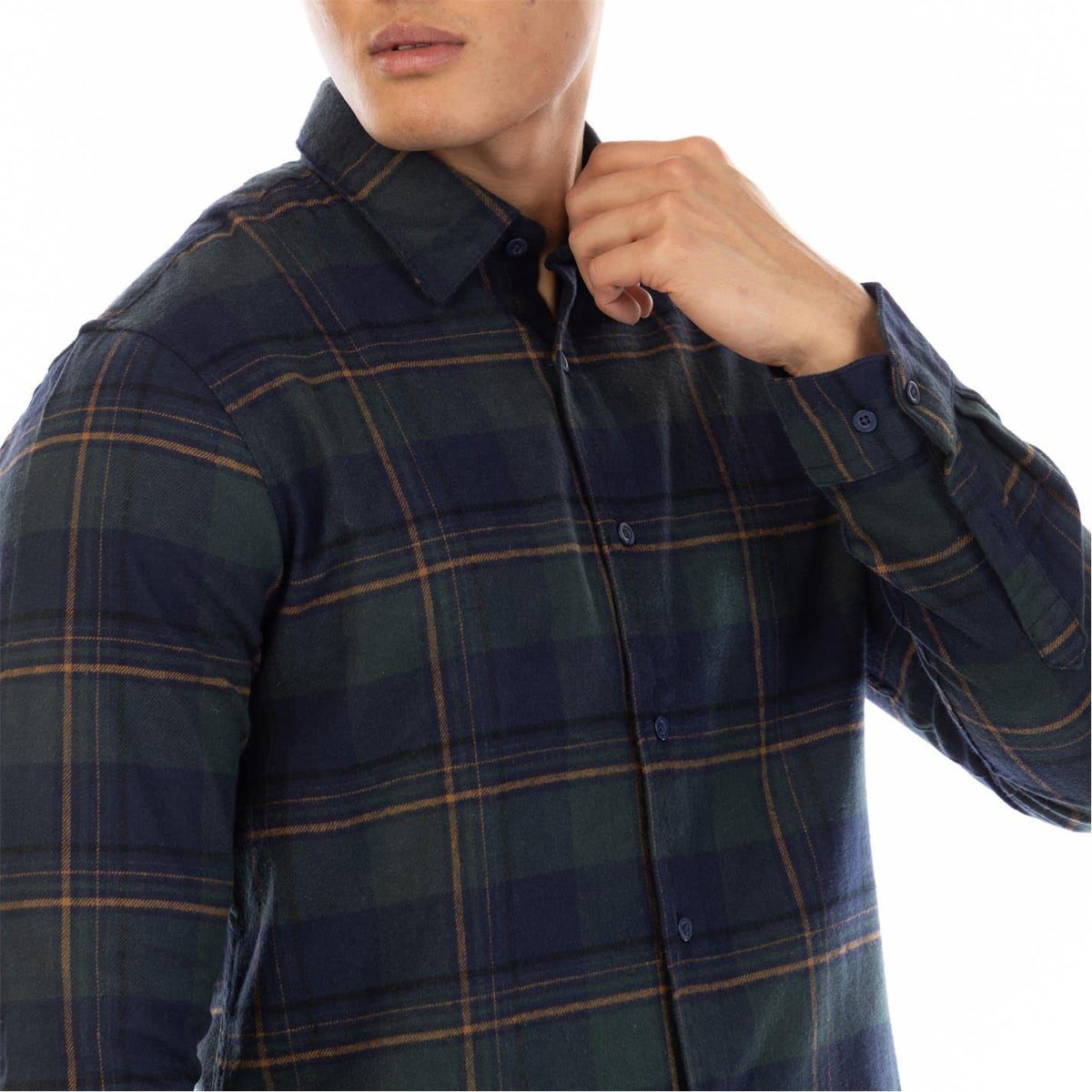 Multicoloured - Side - Peter Werth Mens Kidwell Collared Shirt