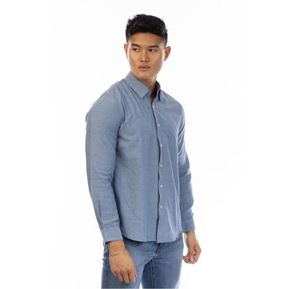 Indigo - Front - Peter Werth Mens Harlan Collared Shirt