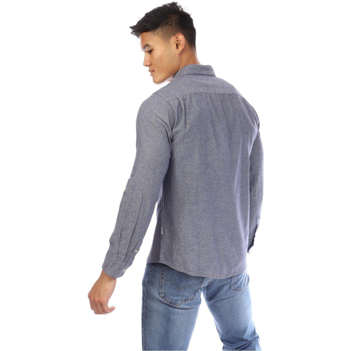 Dark Indigo - Back - Peter Werth Mens Button Shirt