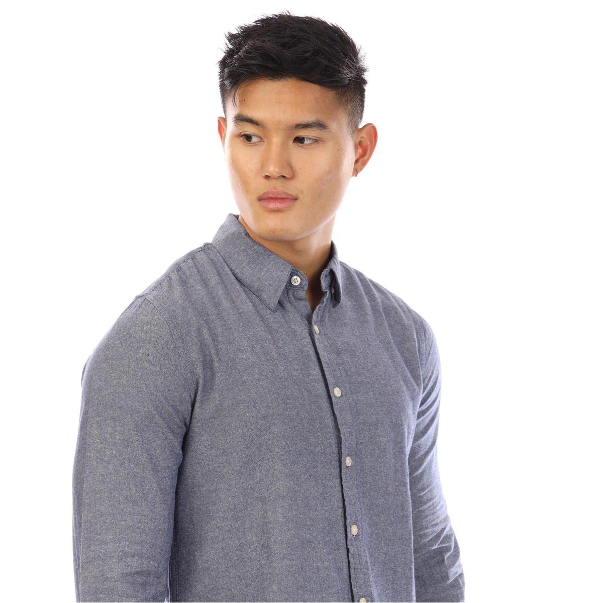Dark Indigo - Side - Peter Werth Mens Button Shirt
