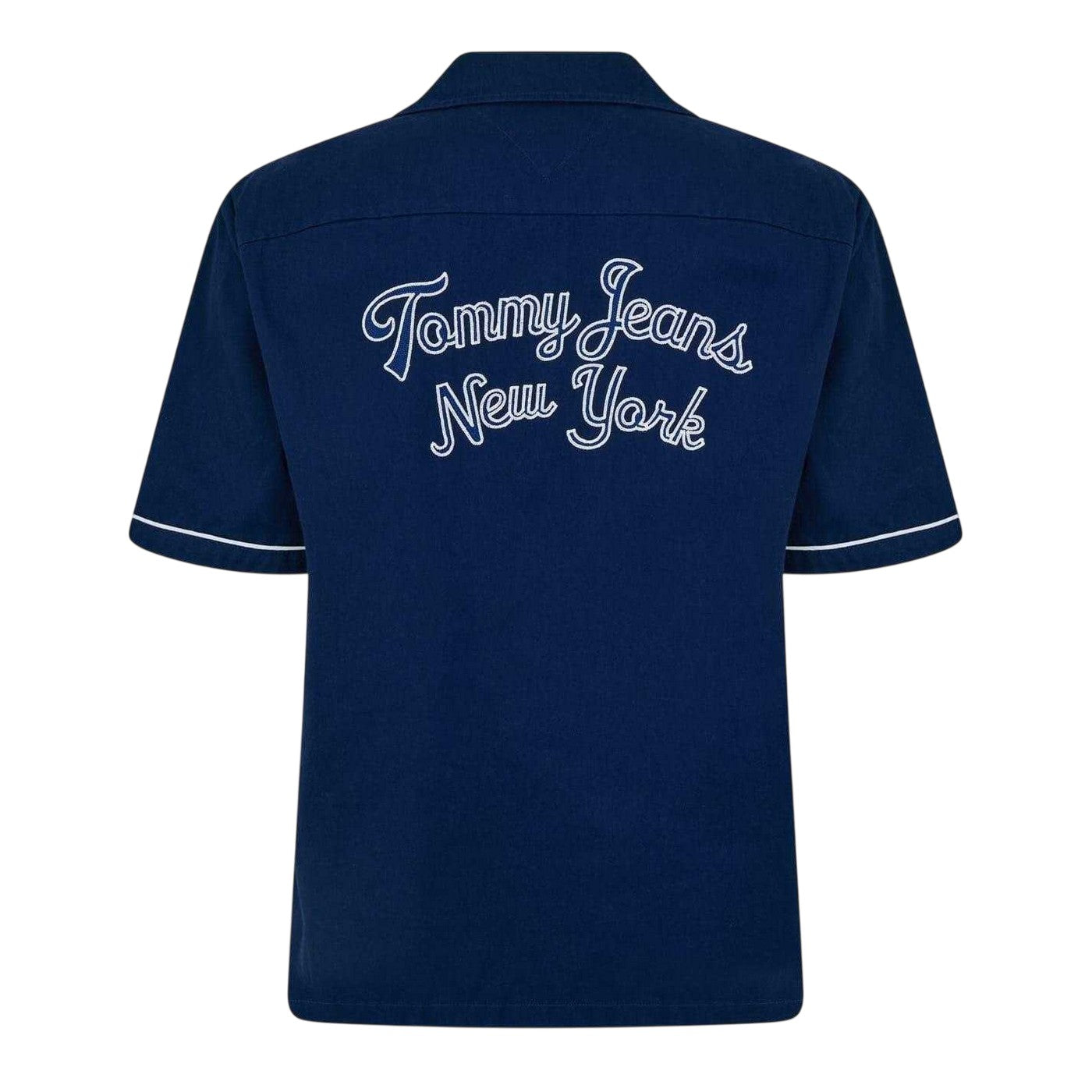 Dark Navy - Back - Tommy Jeans Mens Embroidered Regular Shirt