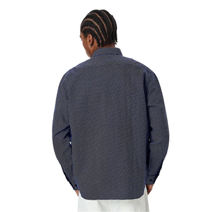 Dark Blue - Lifestyle - Boss Mens Geometric Pattern Regular Shirt
