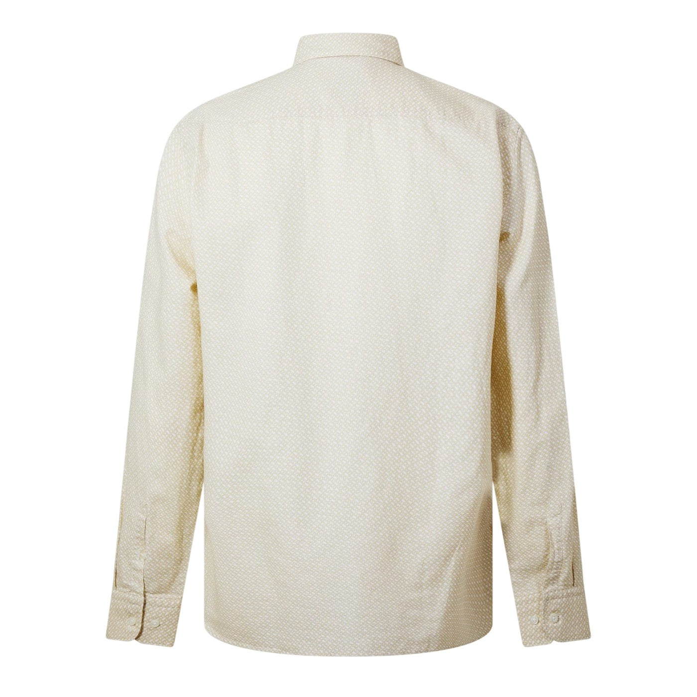 White - Back - Boss Mens Geometric Pattern Regular Shirt