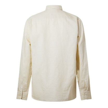 White - Back - Boss Mens Geometric Pattern Regular Shirt