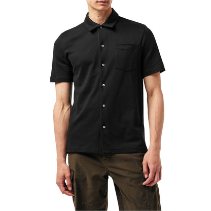 Black - Side - Tommy Hilfiger Mens Waffle Shirt