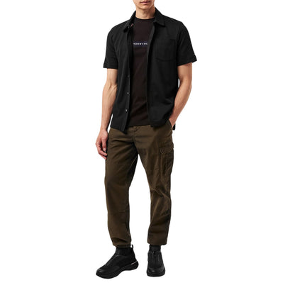 Black - Lifestyle - Tommy Hilfiger Mens Waffle Shirt