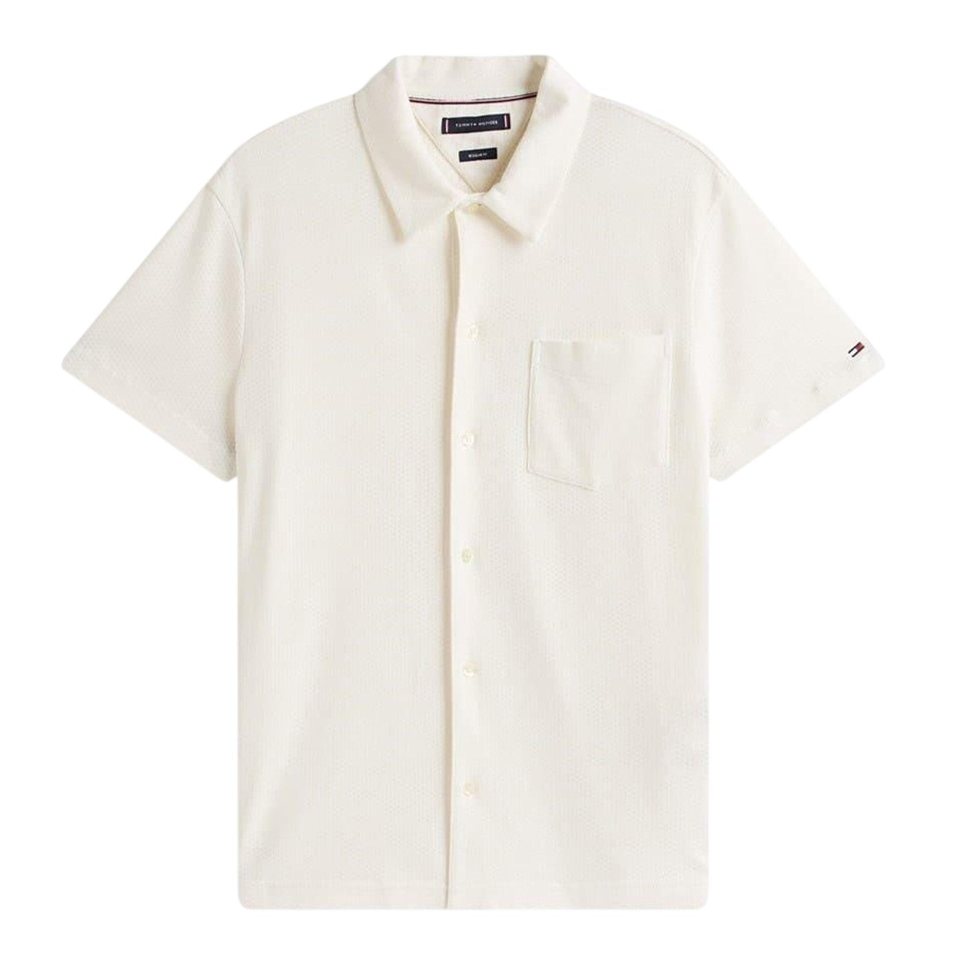 Ivory - Front - Tommy Hilfiger Mens Waffle Shirt