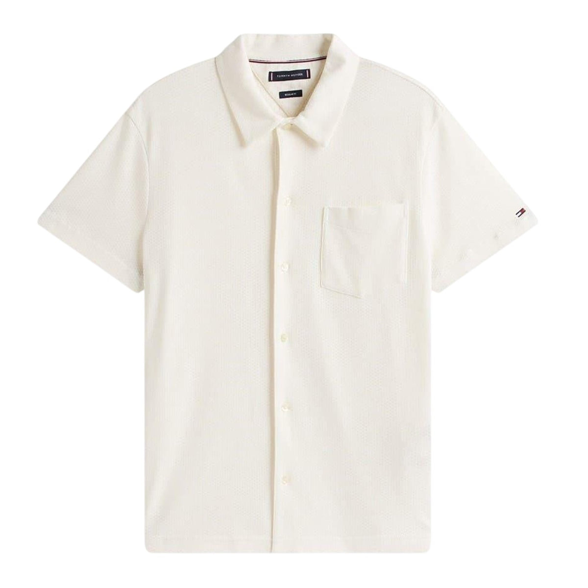 Ivory - Front - Tommy Hilfiger Mens Waffle Shirt