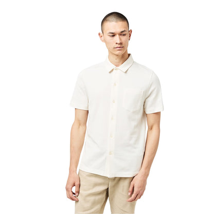 Ivory - Side - Tommy Hilfiger Mens Waffle Shirt