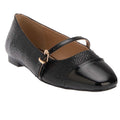 Black - Front - Dune London Womens-Ladies Hibiski Ballet Straps Pumps