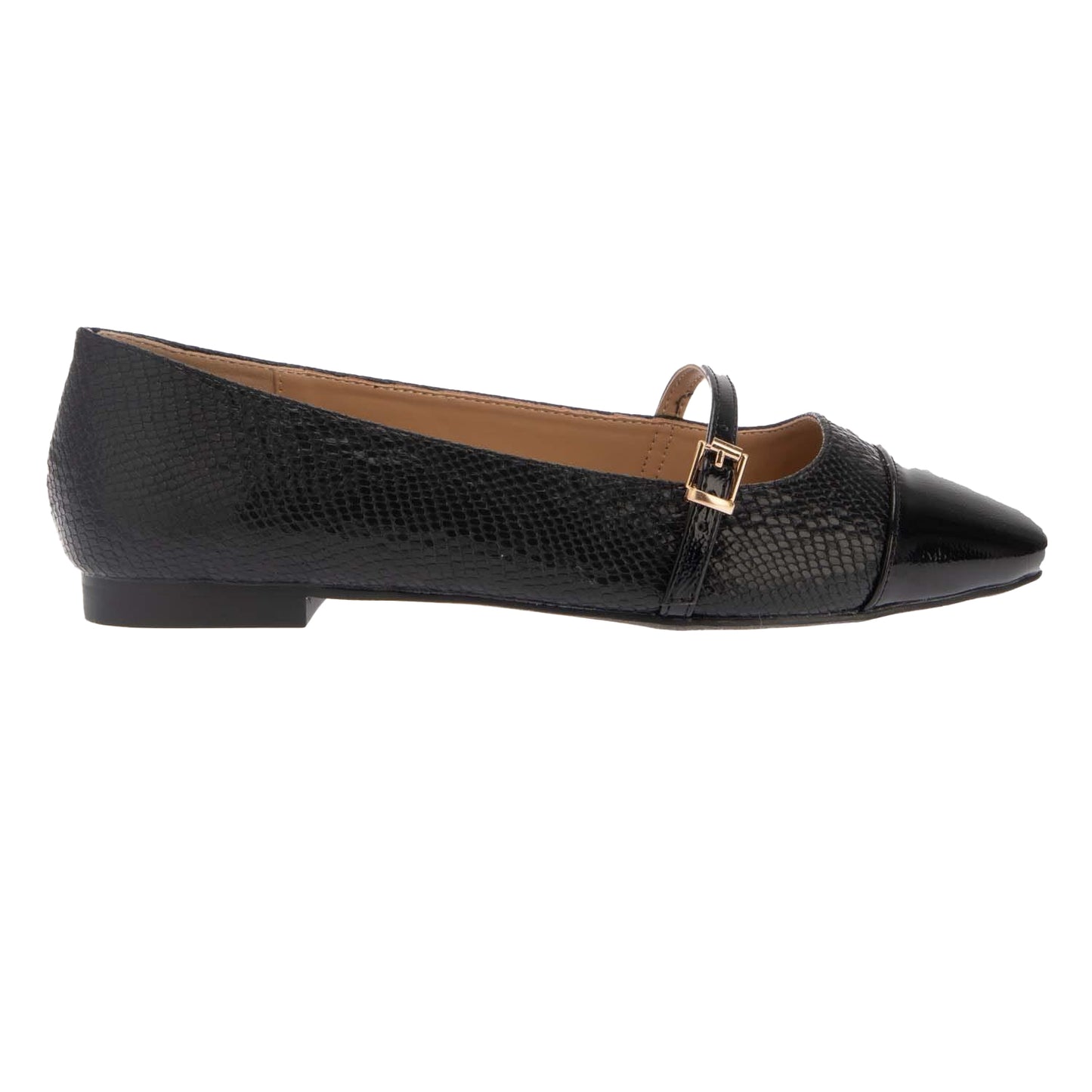 Black - Side - Dune London Womens-Ladies Hibiski Ballet Straps Pumps