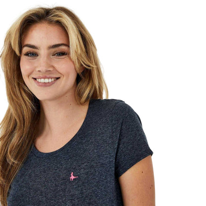 Navy - Side - Jack Wills Womens-Ladies Fullford Chest Pocket T-Shirt