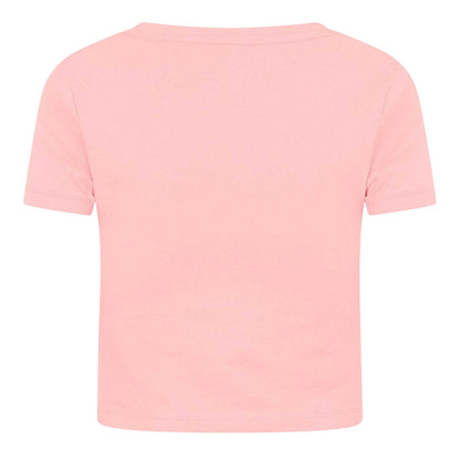 Pink - Back - Puma Womens-Ladies Squad Cropped T-Shirt