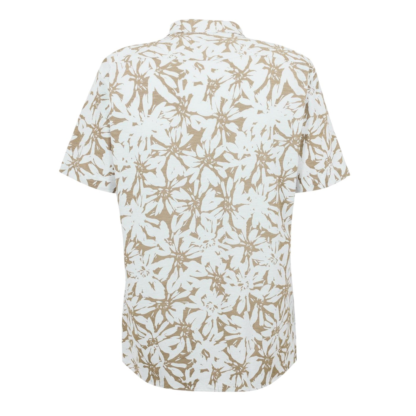 White - Back - Boss Mens Floral Short-Sleeved Shirt