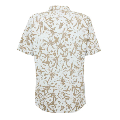 White - Back - Boss Mens Floral Short-Sleeved Shirt