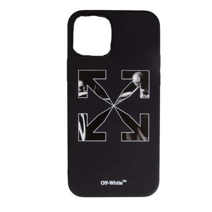 Black - Front - Off White iPhone 12 Pro Compatible Caravaggio Arrow Case