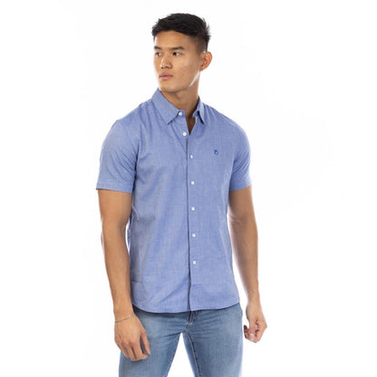 Navy - Front - Peter Werth Mens Short-Sleeved Shirt