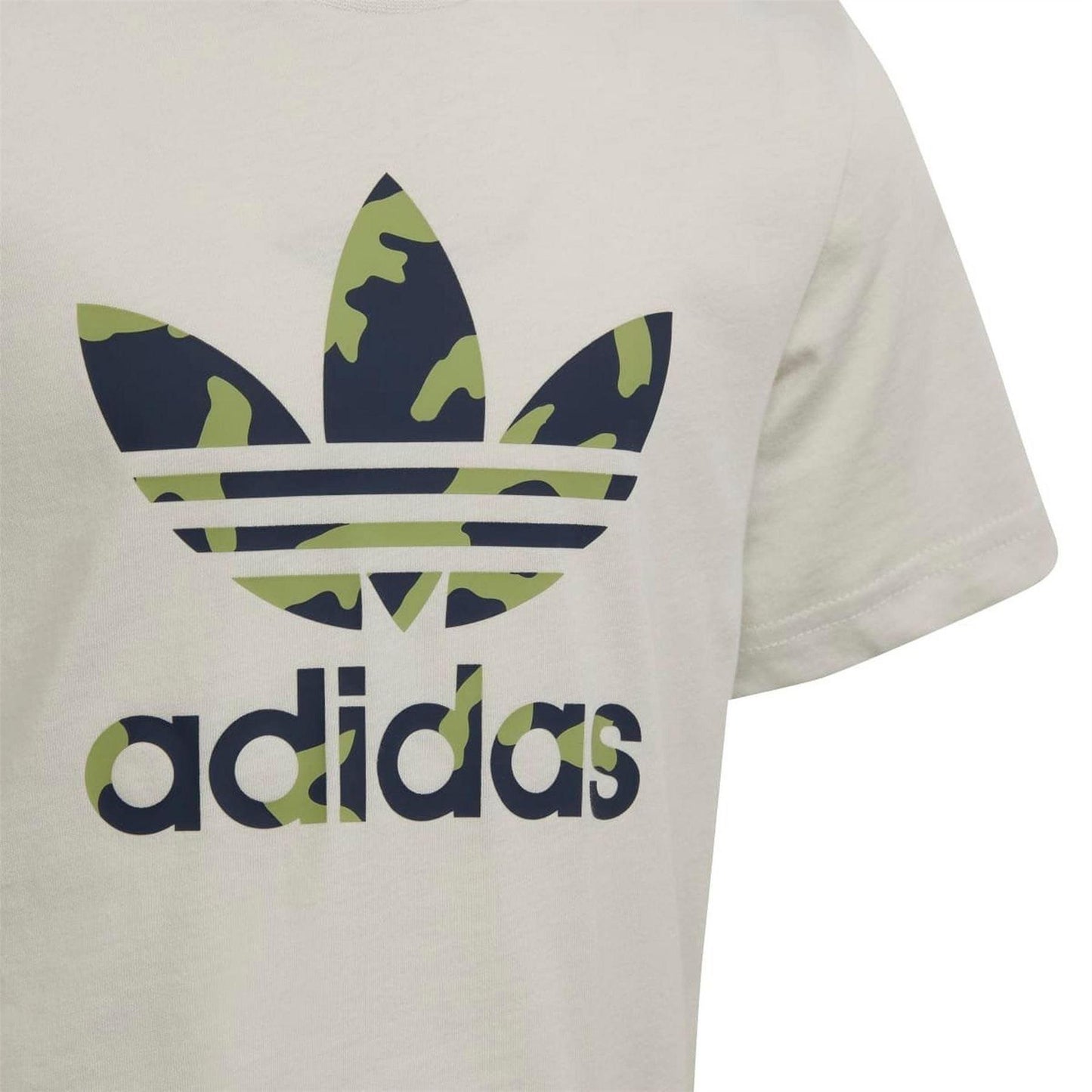 Grey - Side - Adidas Childrens-Kids Originals Camo T-Shirt