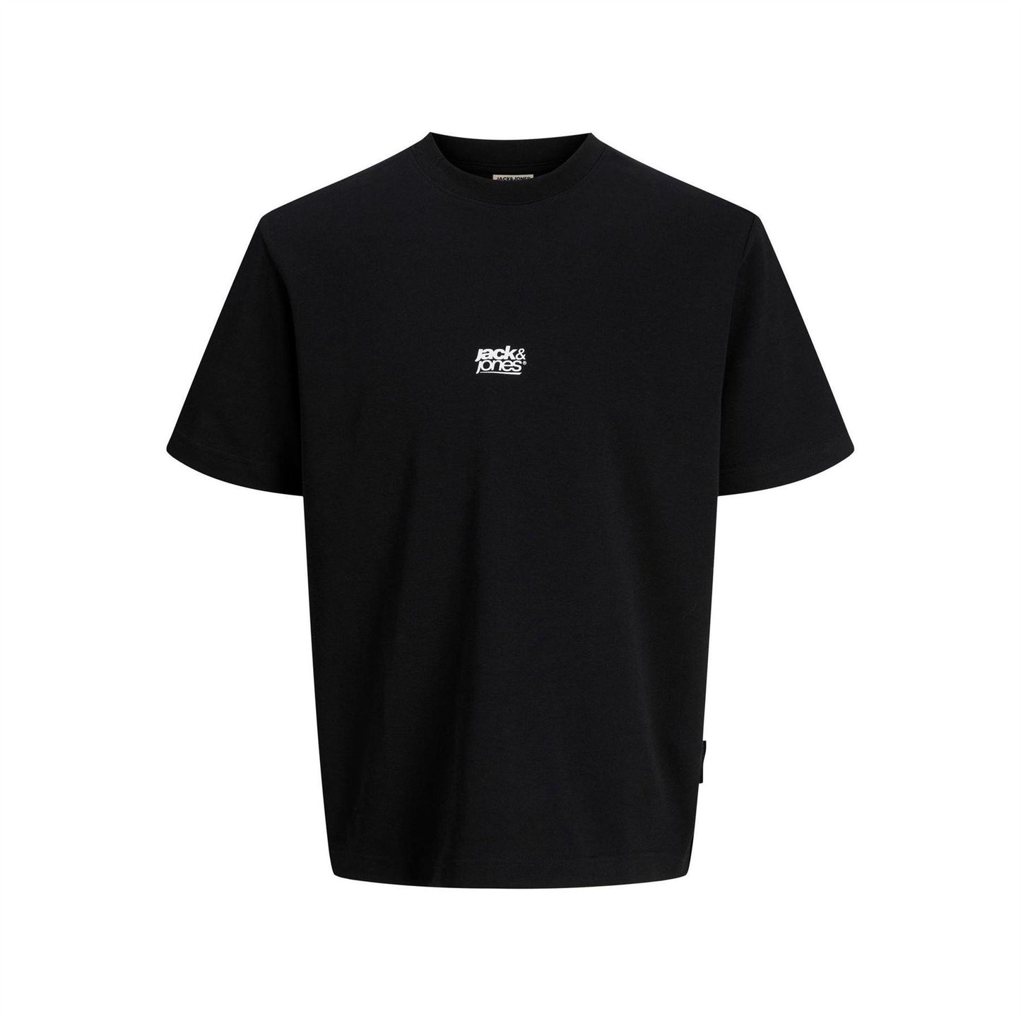 Black - Front - Jack And Jones Mens Logo T-Shirt
