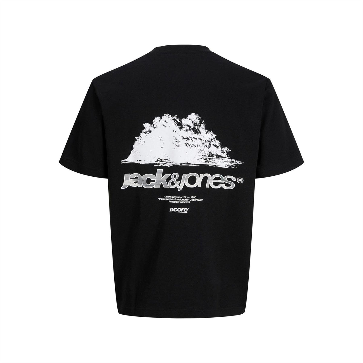 Black - Back - Jack And Jones Mens Logo T-Shirt