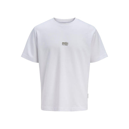 Bright White - Front - Jack And Jones Mens Logo T-Shirt