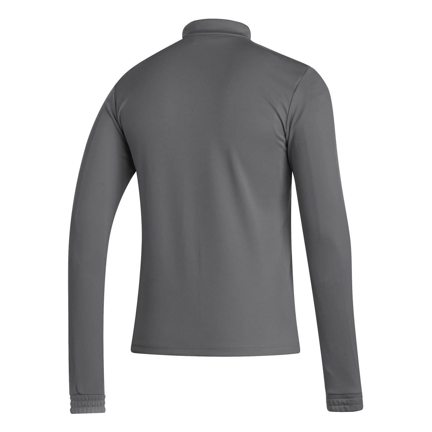 Grey - Back - Adidas Mens Logo Polyester Track Top