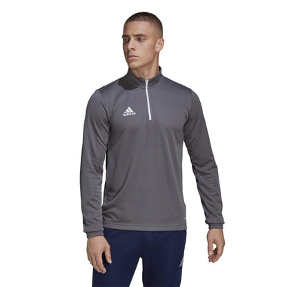 Grey - Side - Adidas Mens Logo Polyester Track Top