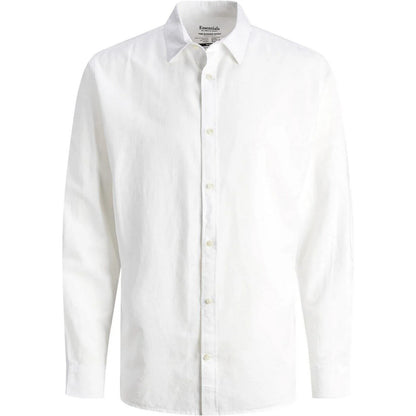White - Front - Jack And Jones Mens Long-Sleeved Shirt
