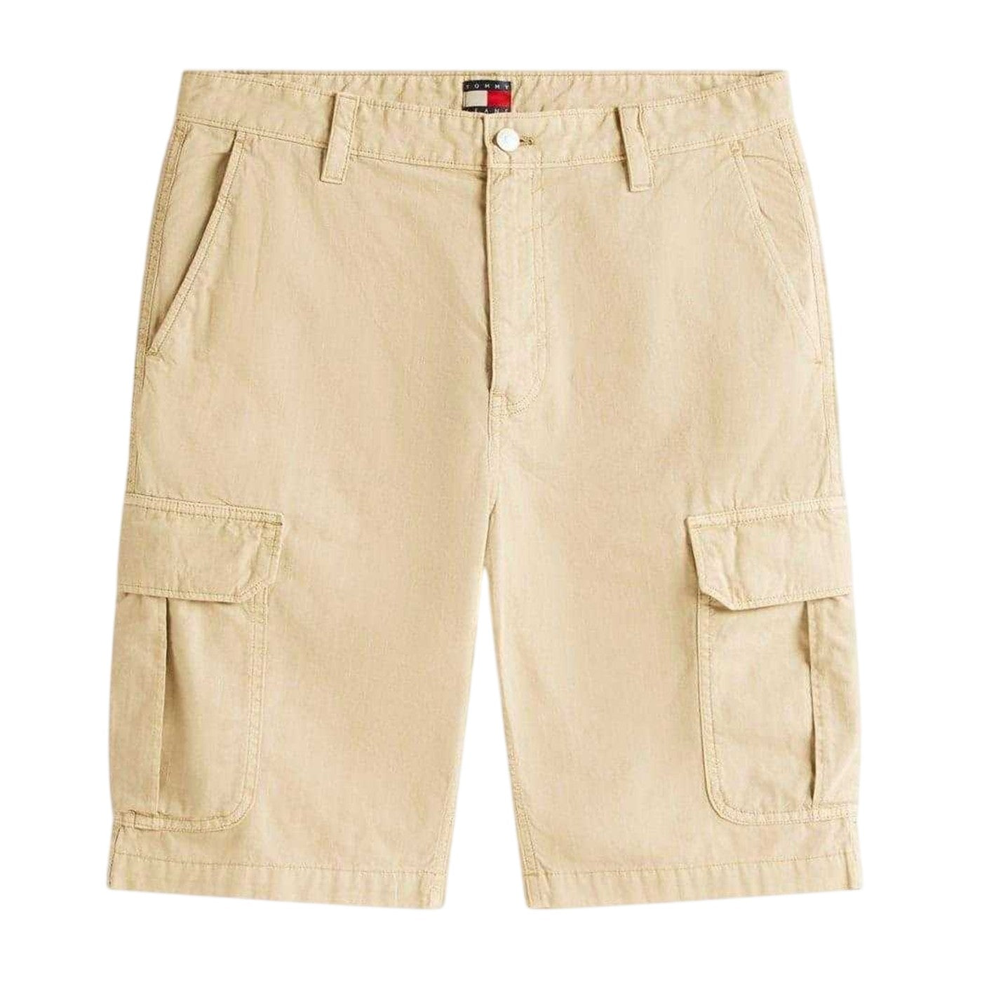 Beige - Front - Tommy Jeans Mens Otis Relaxed Fit Cargo Shorts