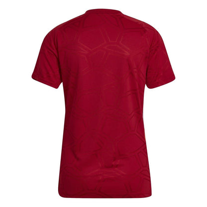 Team Power Red-White - Back - Adidas Womens-Ladies Geometric Pattern Regular T-Shirt