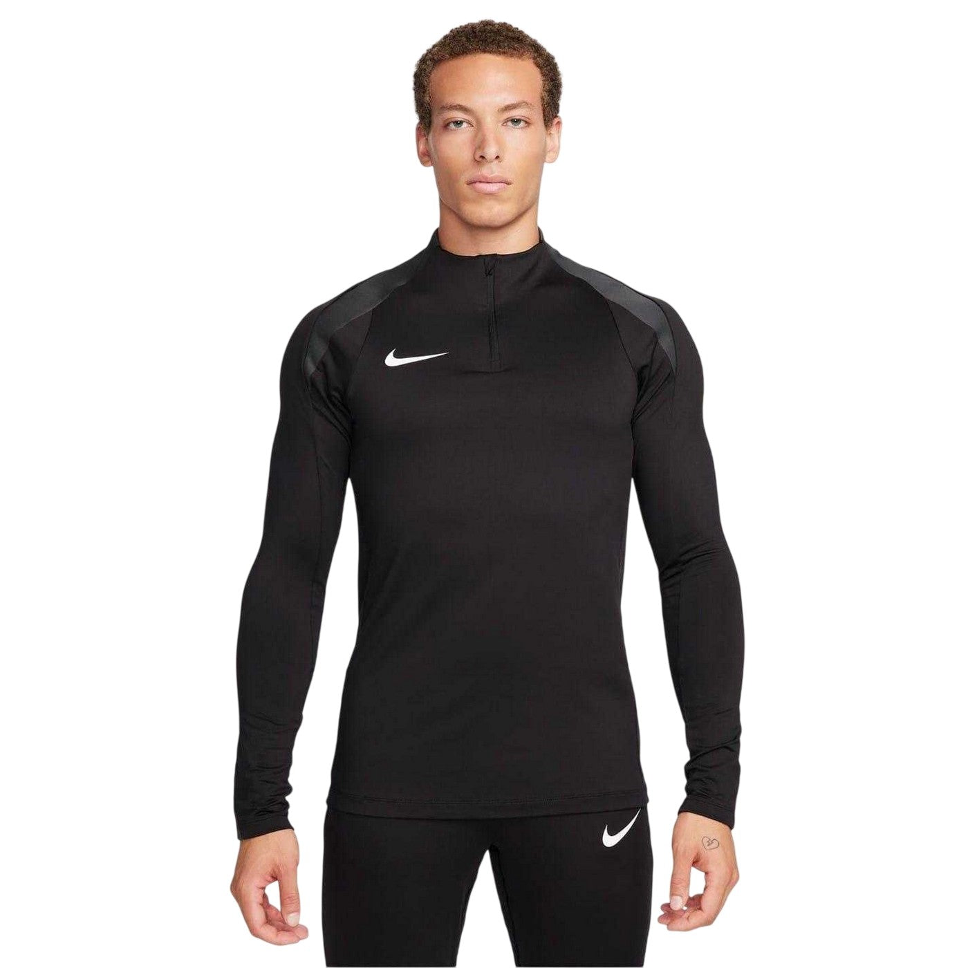 Black-White - Front - Nike Mens Strike Drill Top