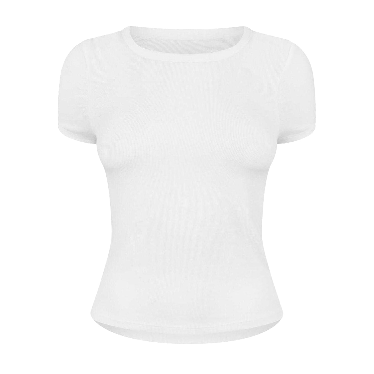 White - Front - Jack Wills Womens-Ladies Layered Slim Short-Sleeved T-Shirt