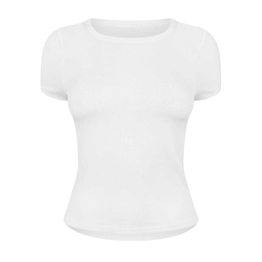 White - Front - Jack Wills Womens-Ladies Layered Slim Short-Sleeved T-Shirt