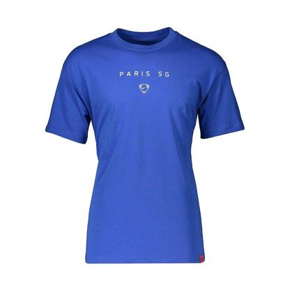 Blue - Front - Nike Mens Paris Saint Germain FC Cotton T-Shirt