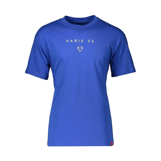 Blue - Front - Nike Mens Paris Saint Germain FC Cotton T-Shirt