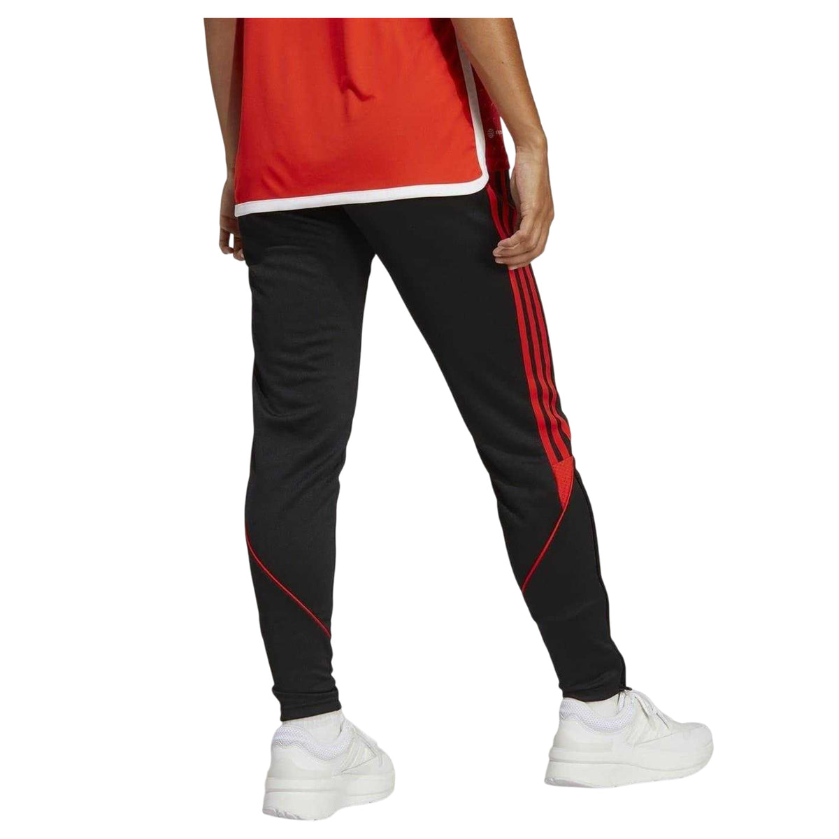 Black - Back - Adidas Womens-Ladies Lego Stripes Jogging Bottoms